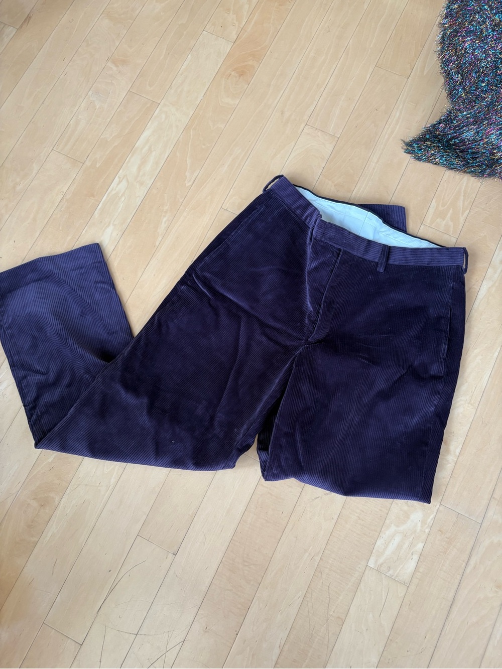 Noah Purple Corduroy Trousers